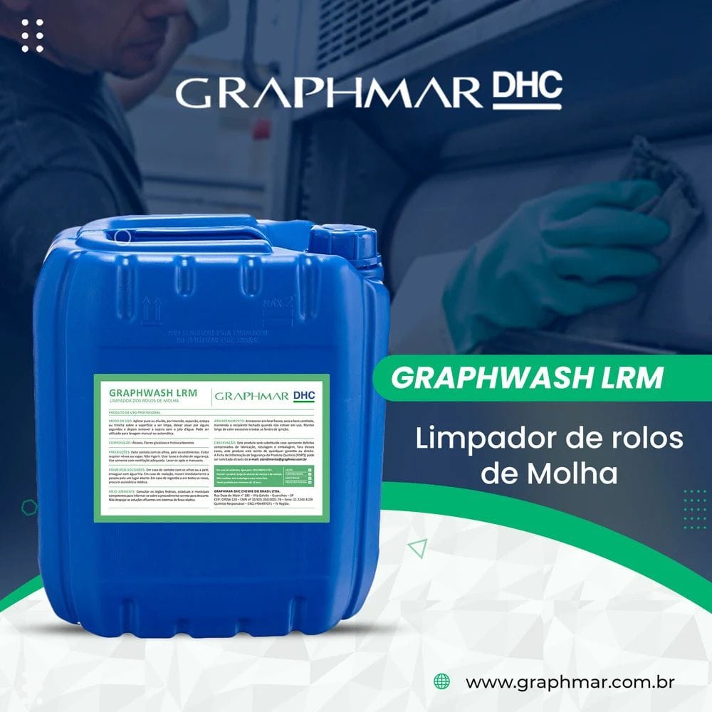 Lavador dos Rolos Dosadores do Sistema de Molha - GRAPHWASH LRM